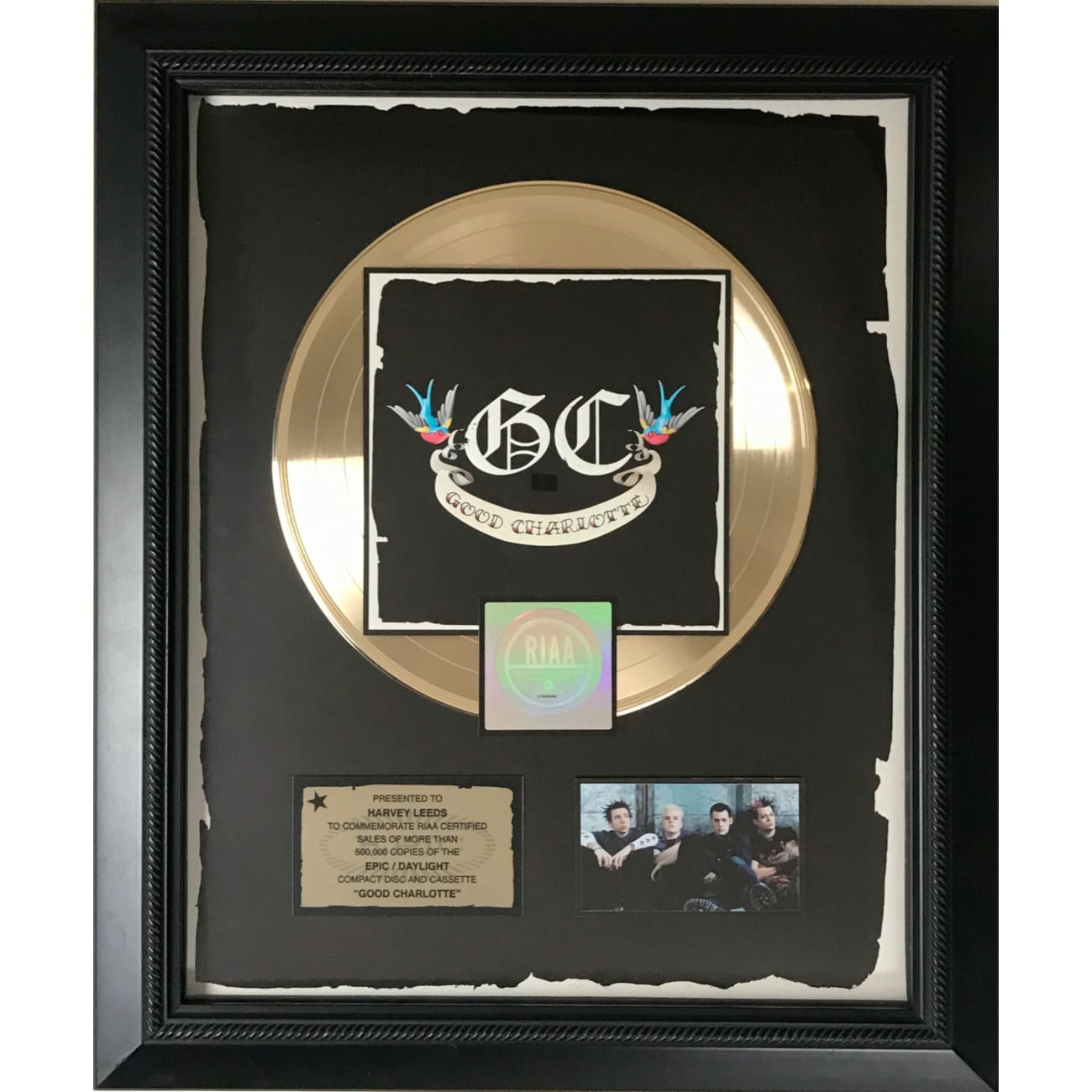 Good Charlotte Debut Album - RIAA Certified Gold Award - Perfect for Music Collectors & Fans Display