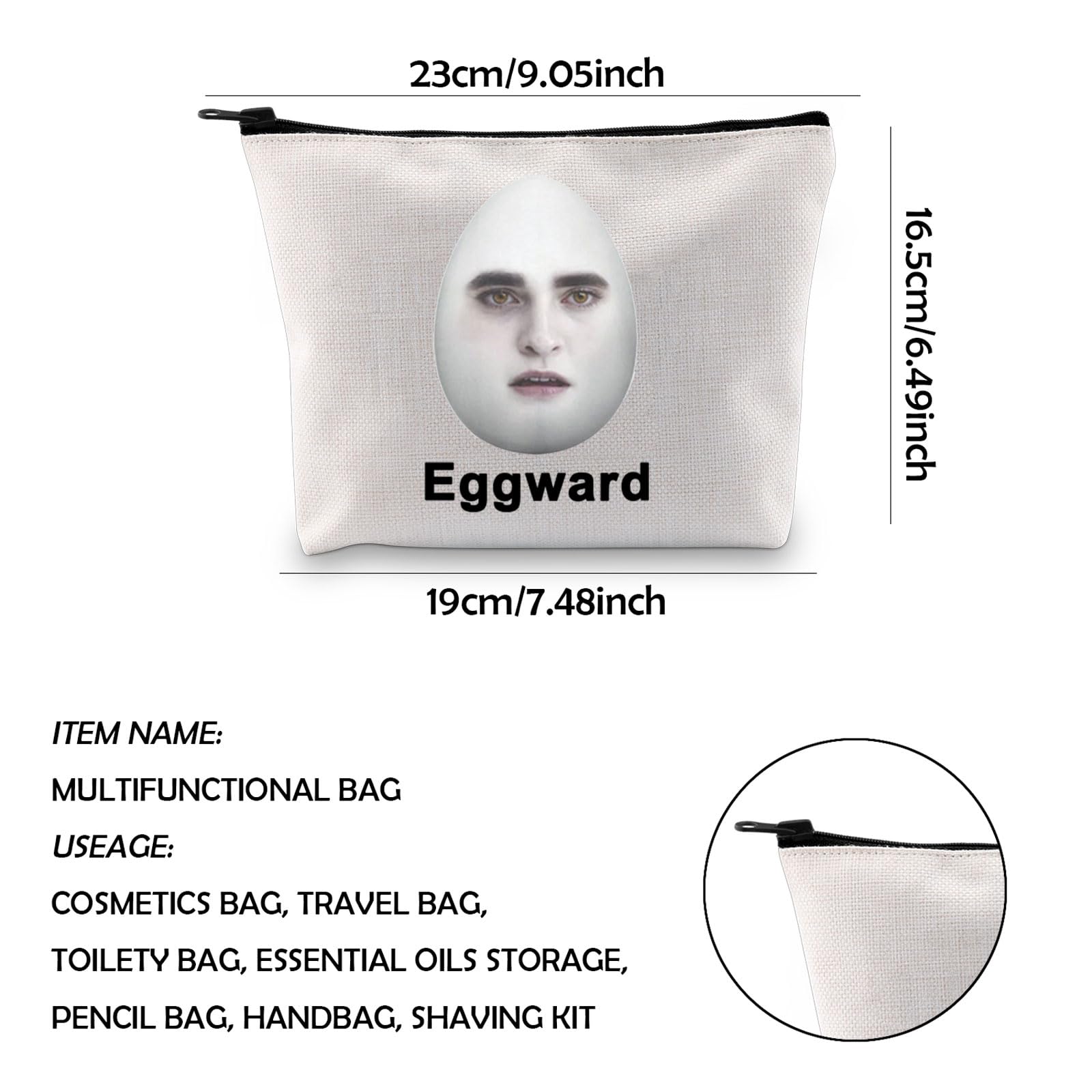 Vampire Themed Zipper Pouch - Movie Inspired Makeup Bag for Vampire Fans | Perfect Gift for Film Lovers & Cosplay Enthusiasts | Great for Travel, Cosmetics & Collectibles (Edward Cullen Design)