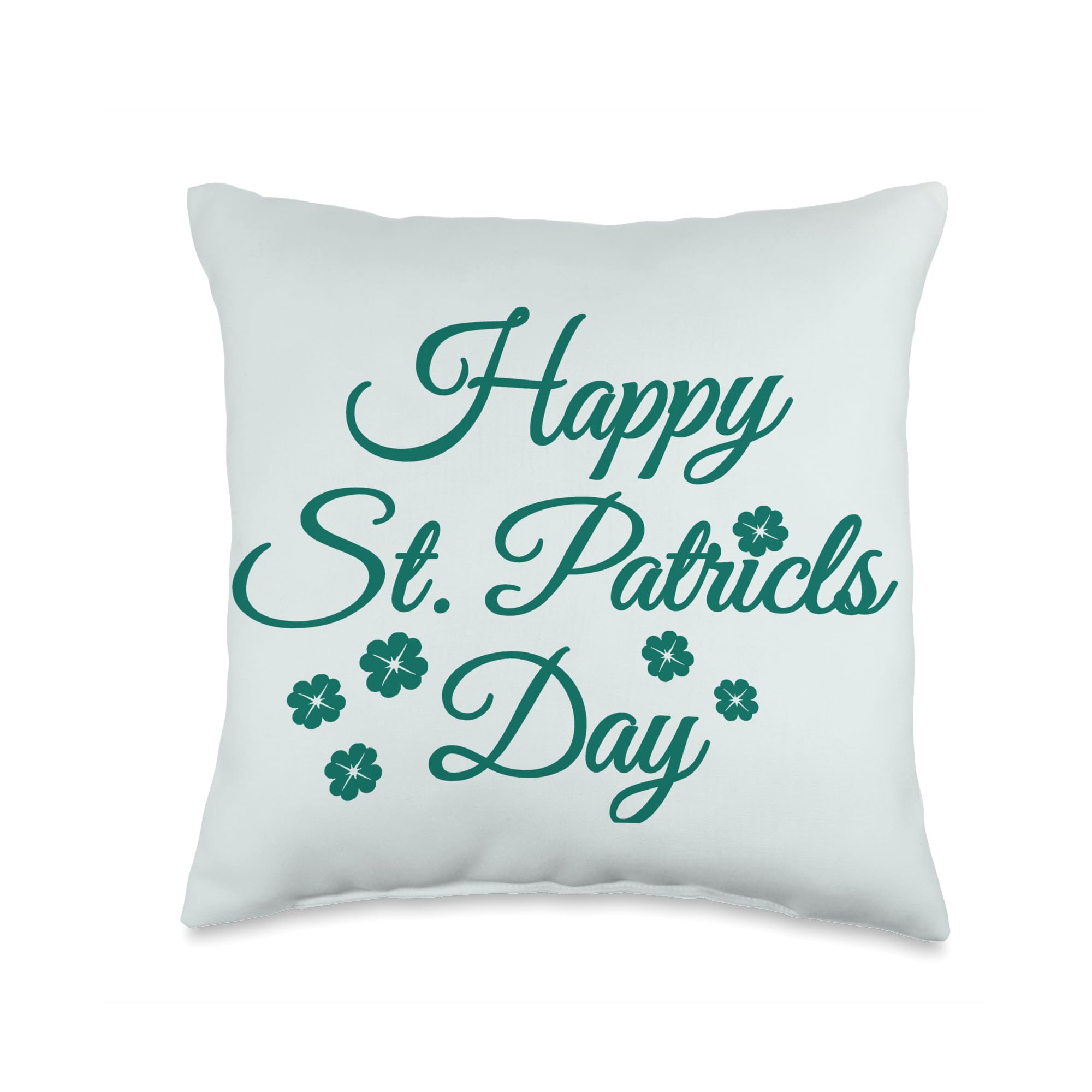 St. Patrick's Day Shamrock Pillow Cover - Irish Themed Decorative Throw Pillow for Sofa, Bed & Home Decor - Perfect Gift for St. Paddy's Day Celebrations