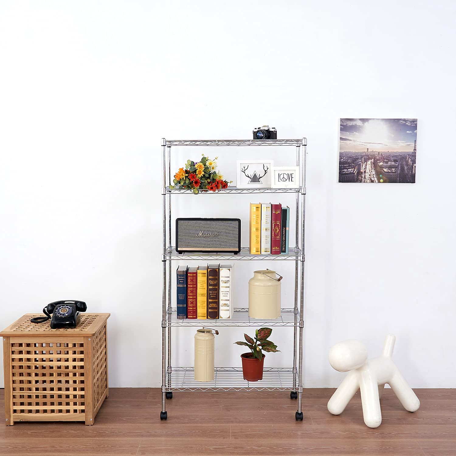 5-Tier Heavy Duty Wire Shelving Unit - 14