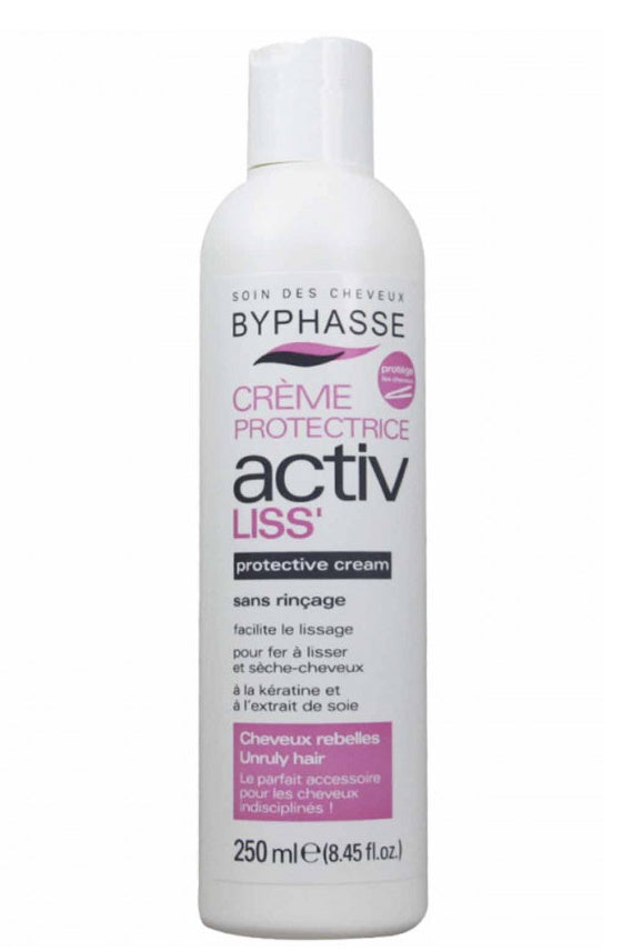 Byphasse Active Smoothing Cream - Hydrating & Anti-Frizz Hair Treatment for Straight & Shiny Hair - Perfect for Daily Use & Styling