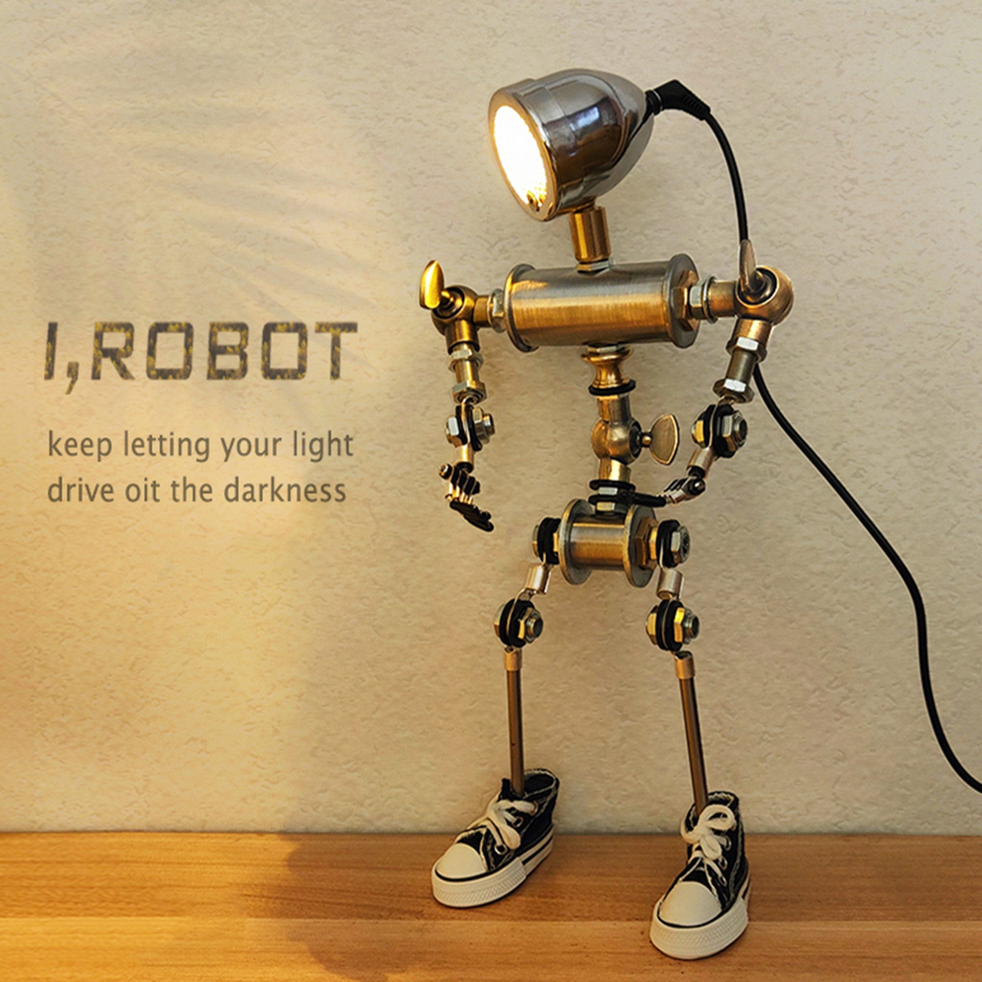 Cyberpunk Robot-Shaped LED Table Lamp - 19