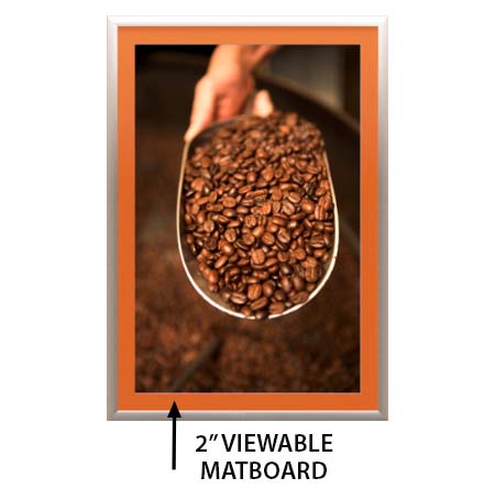 Premium 18x24 Designer Snap Frames for Posters - 2 Wide Matboard Included - Perfect for Art Exhibits, Home Decor & Office Displays