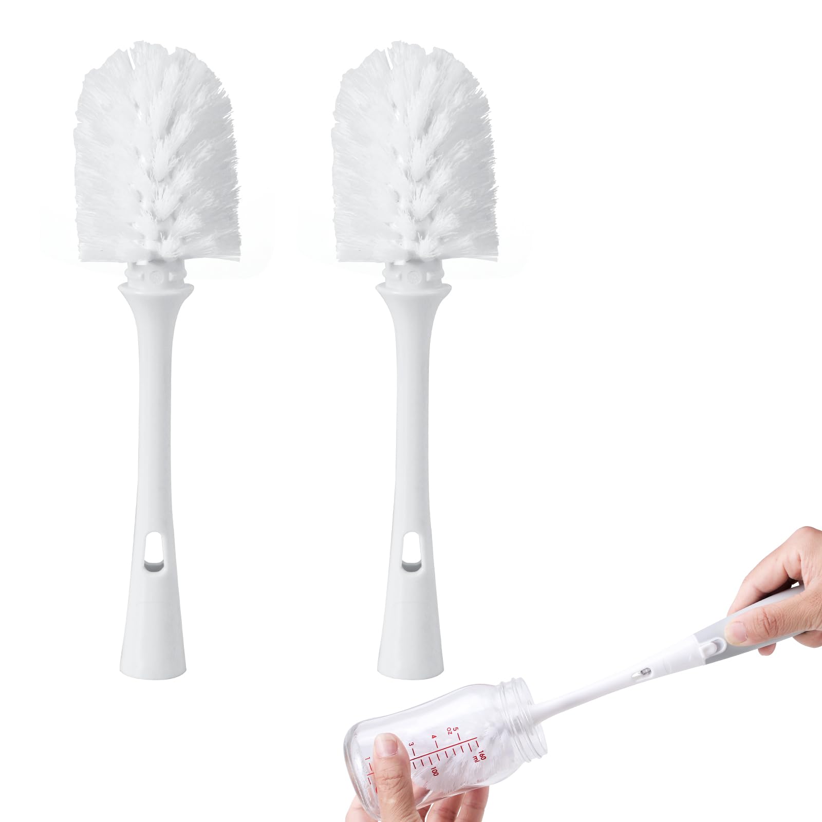 OXO Bottle Brush Replacement Head - Compatible with OXO Bottle Brush - Durable Cleaning Brush for Baby Bottles, Water Bottles & Narrow Containers - Perfect for Kitchen, Nursery & Travel Use