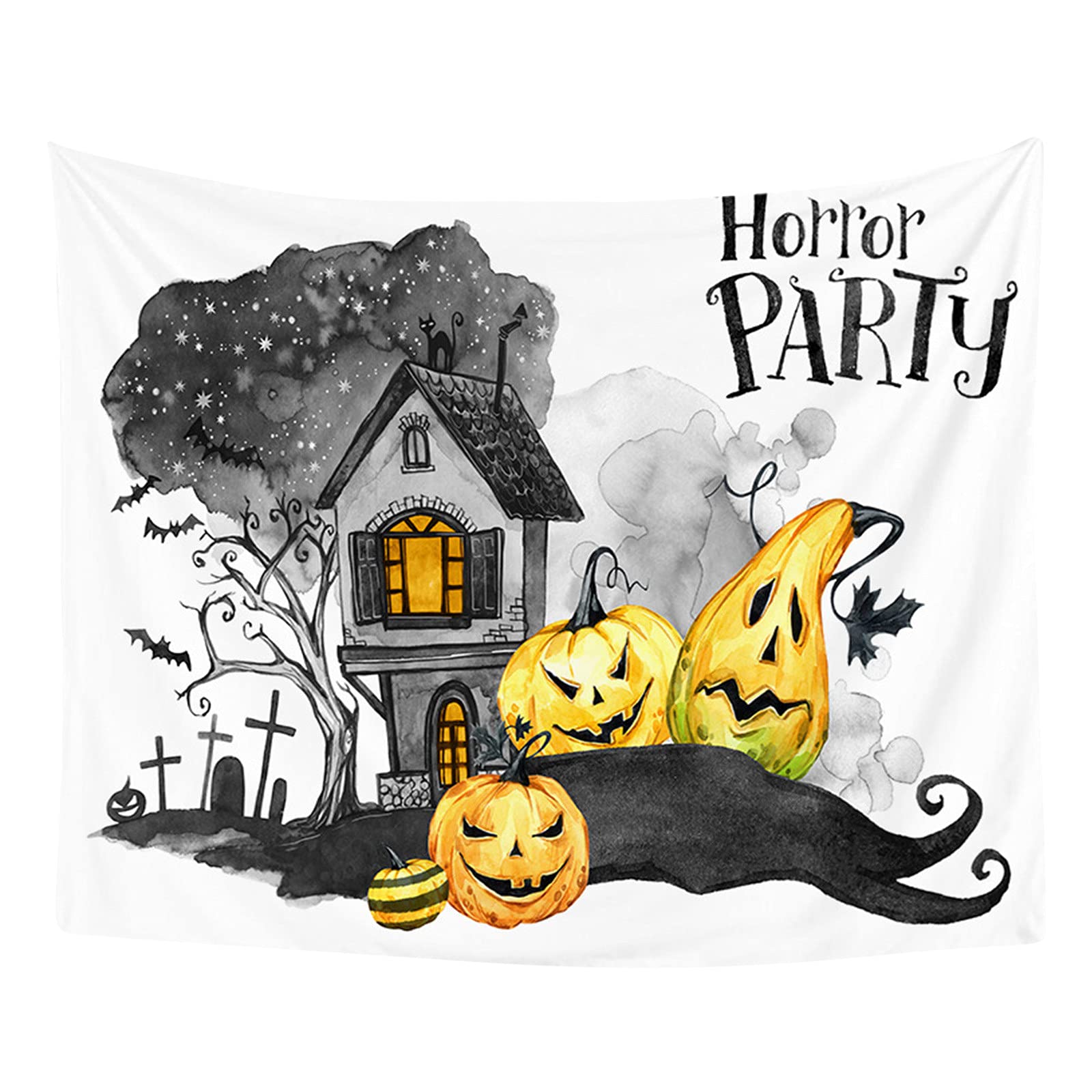 Goddessvan Halloween Hanging Tapestry - Spooky Wall Decor for Bedroom, Living Room & Home - Perfect for Halloween Party, Haunted House & Seasonal Decoration