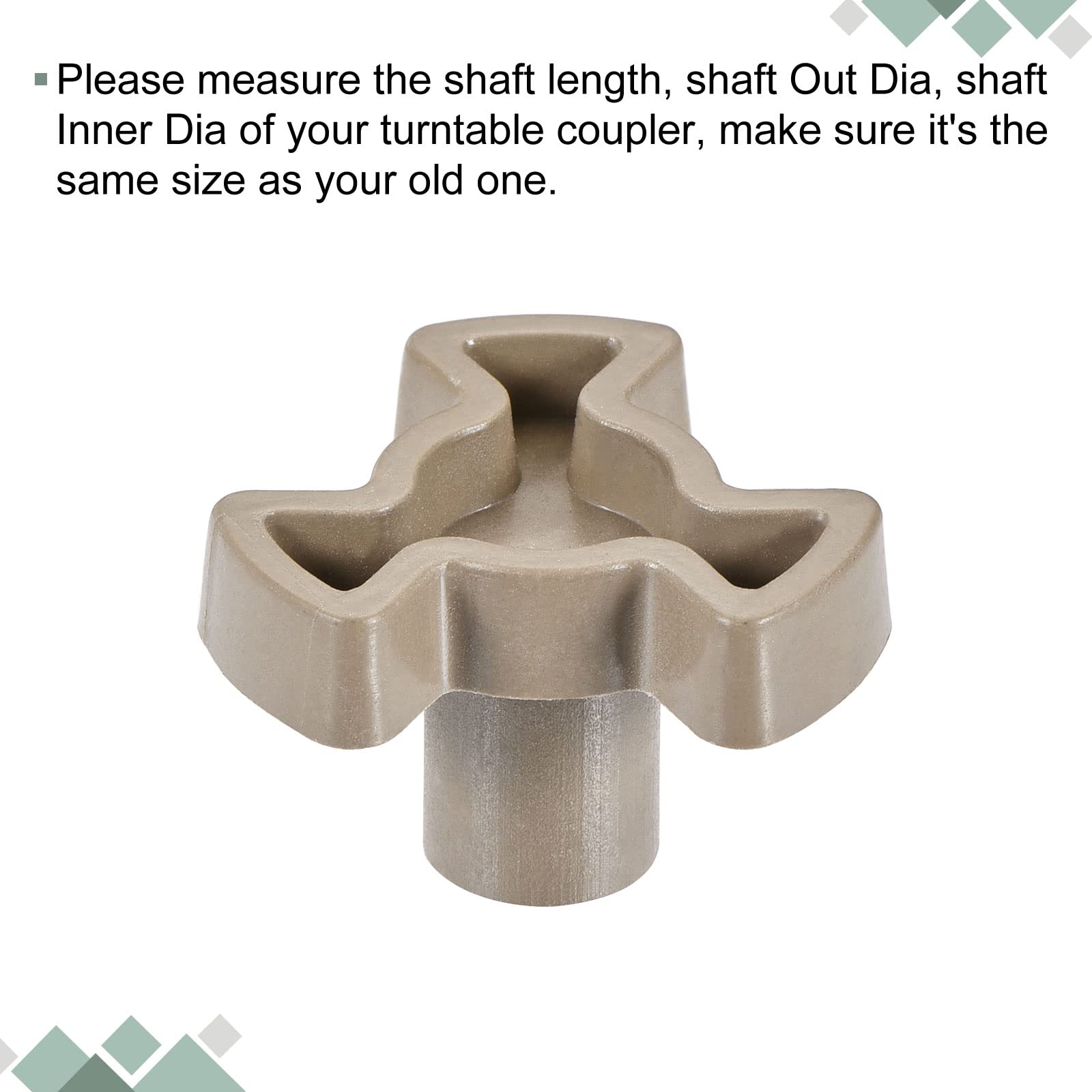 MECCANIXITY Microwave Oven Turntable Roller Support Coupler Shaft Replacement - 5mm x 7mm (2 Pack) - Compatible with Most Microwave Brands - Perfect for Broken or Worn Out Turntable Parts