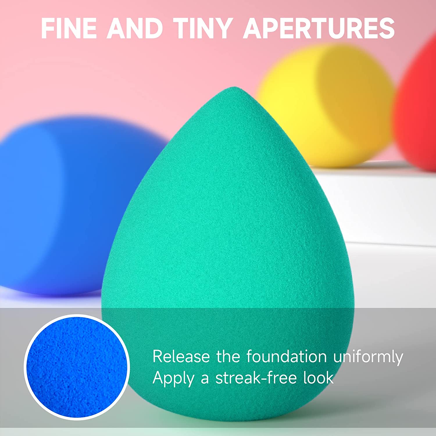 12 PCS Makeup Sponge Set with Holder - Beauty Blender for Foundation, Liquid, Cream & Powder - Multi-Color Cosmetic Sponges for Flawless Makeup Application - Perfect for Professional Artists & Home Use