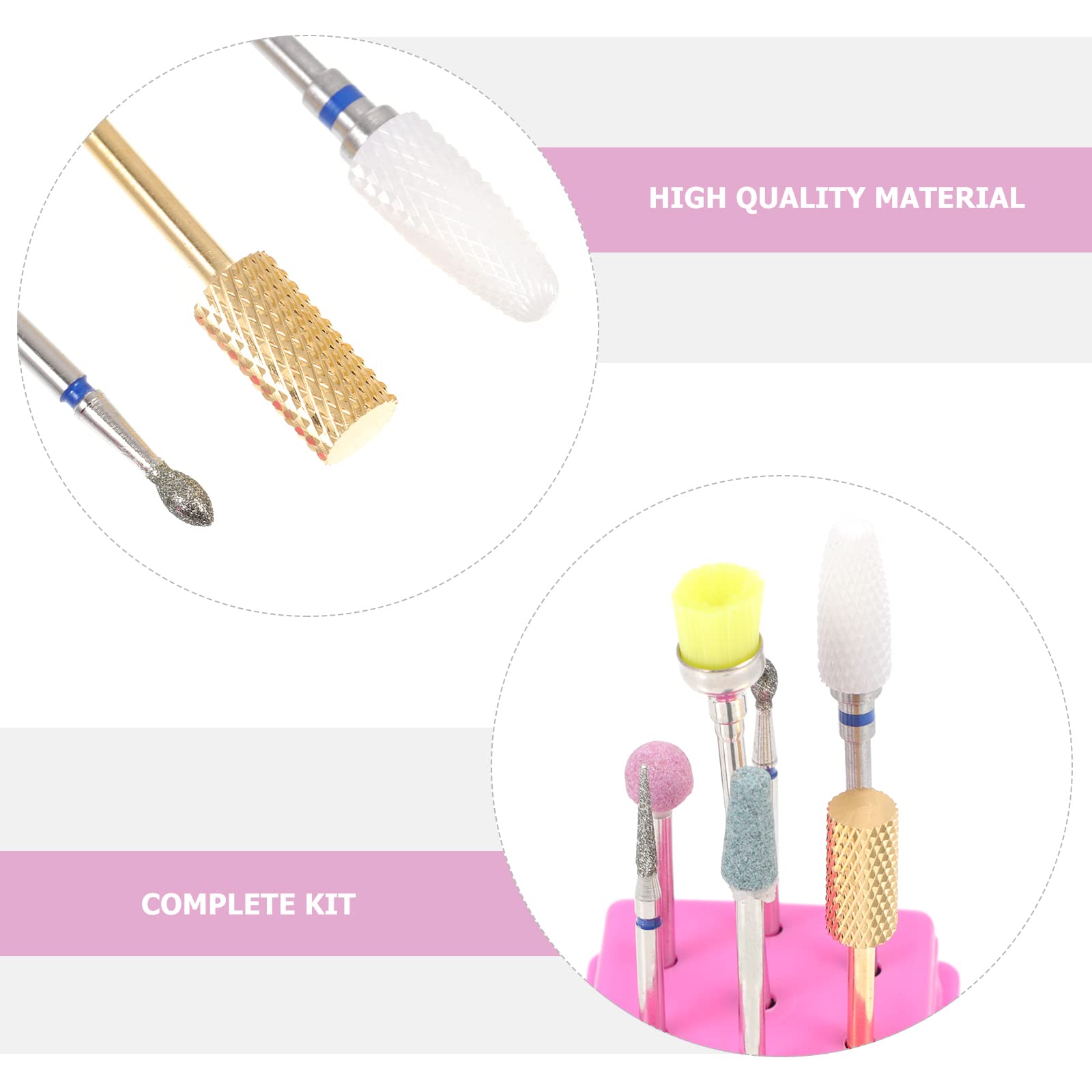 1 Set Professional Tungsten Steel Nail Drill Bits & Diamond Manicure Files Kit – Nail Polisher, Grinder & Exfoliator for Salon & Home Use