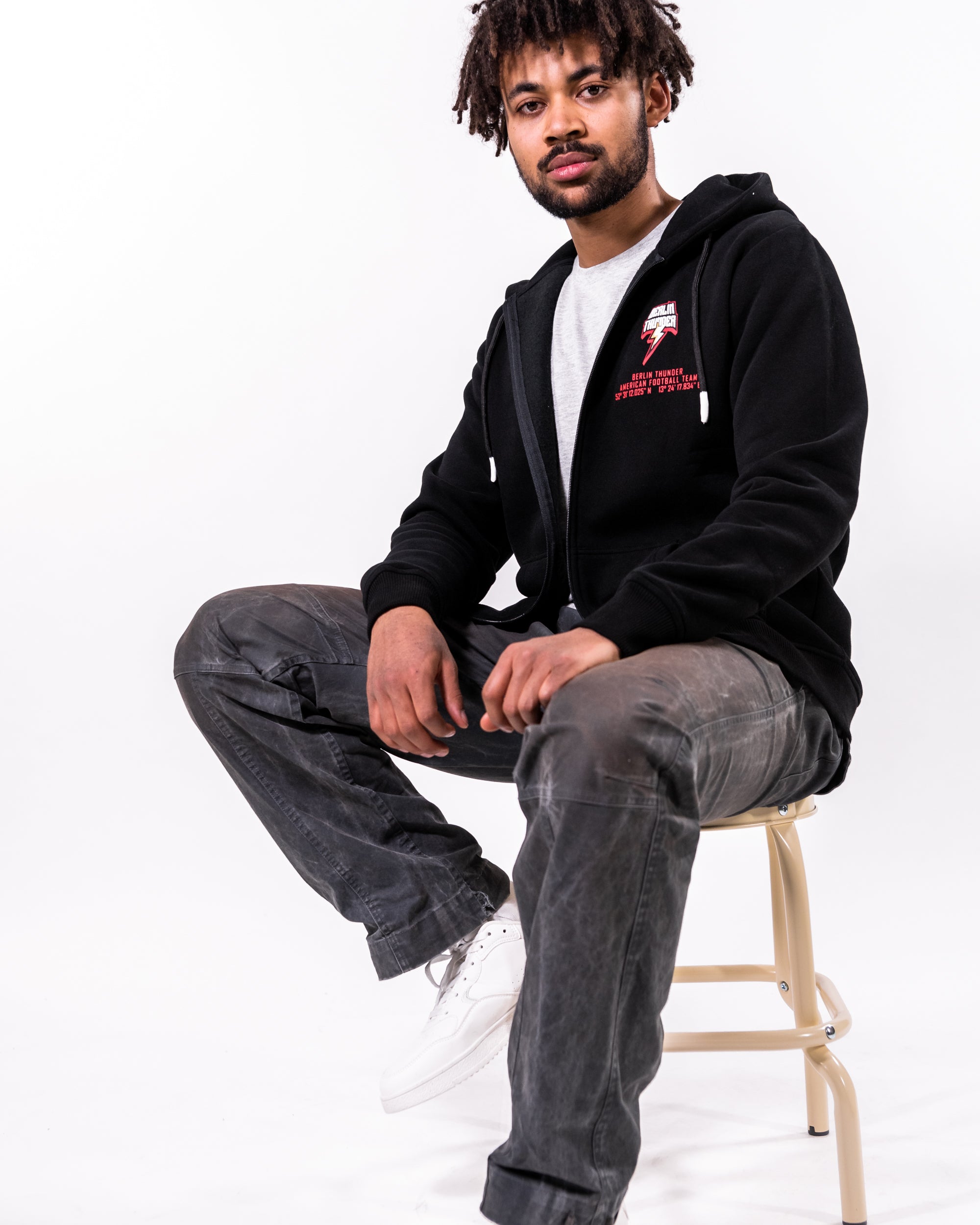 Berlin Thunder Territory Zipper Hoodie - Men's Streetwear Fashion for Urban Style & Outdoor Adventures