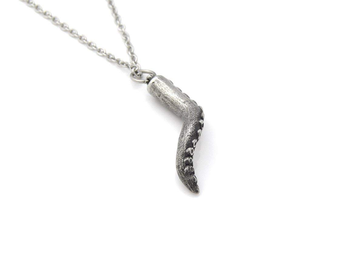 Unique Octopus Tentacle Pendant Necklace - Handmade Squid Arm Charm Jewelry for Women - Perfect for Beach Parties, Ocean-Themed Events & Boho Fashion
