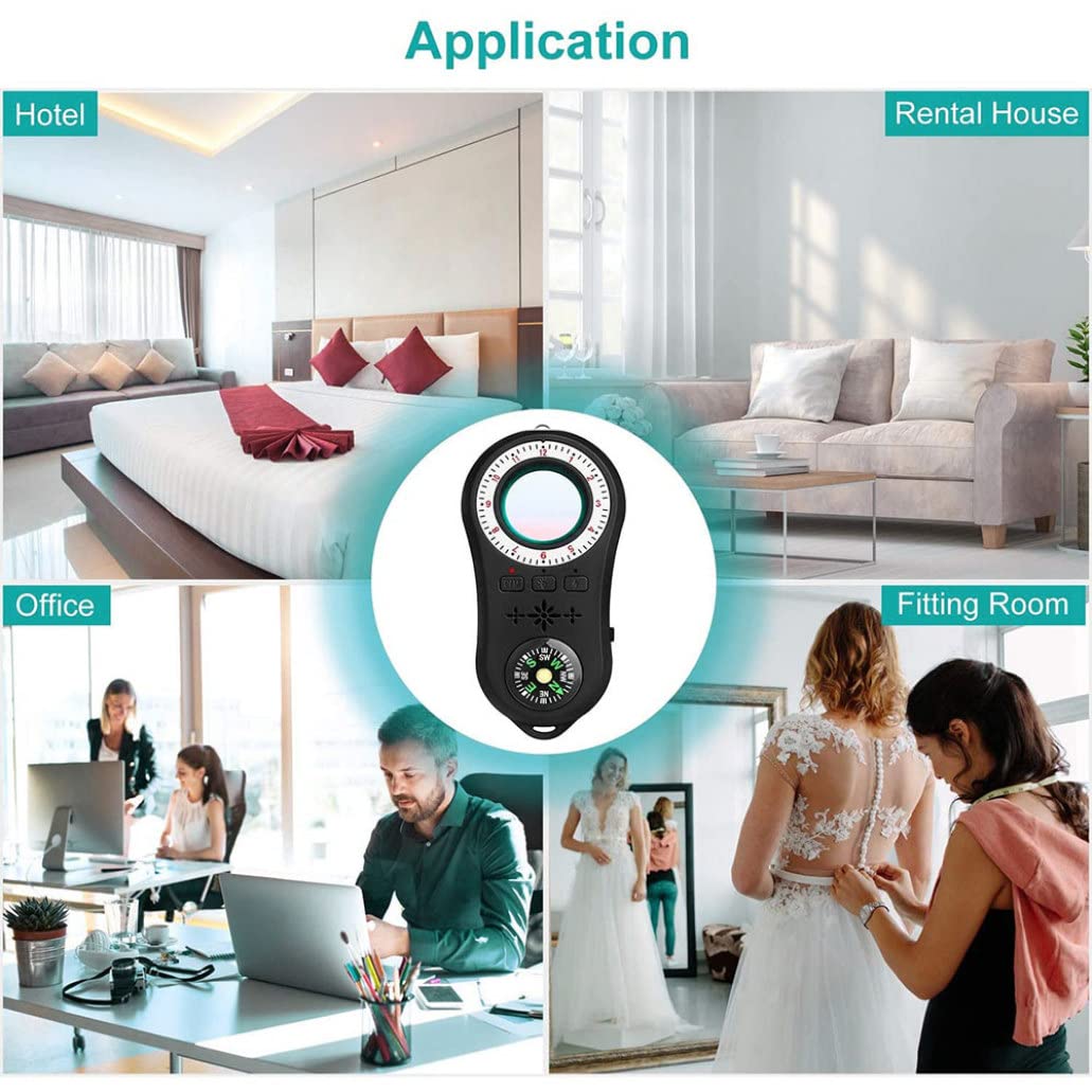 Wedhapy Anti-Spy Detector - Mini Camera & Audio Bug Finder with Compass, Flashlight & GPS Scanner | Wireless Hidden Camera Detector for Home, Office & Travel Security