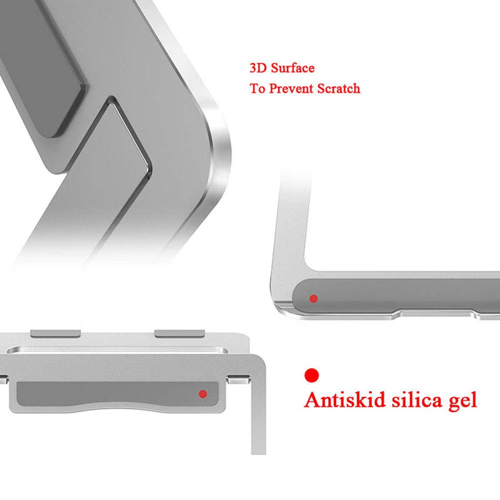 Portable Aluminum Laptop Stand - Foldable & Adjustable Computer Holder for MacBook Pro/Air, iPad, Notebook - Perfect for Home Office, Travel & Workspace Ergonomics