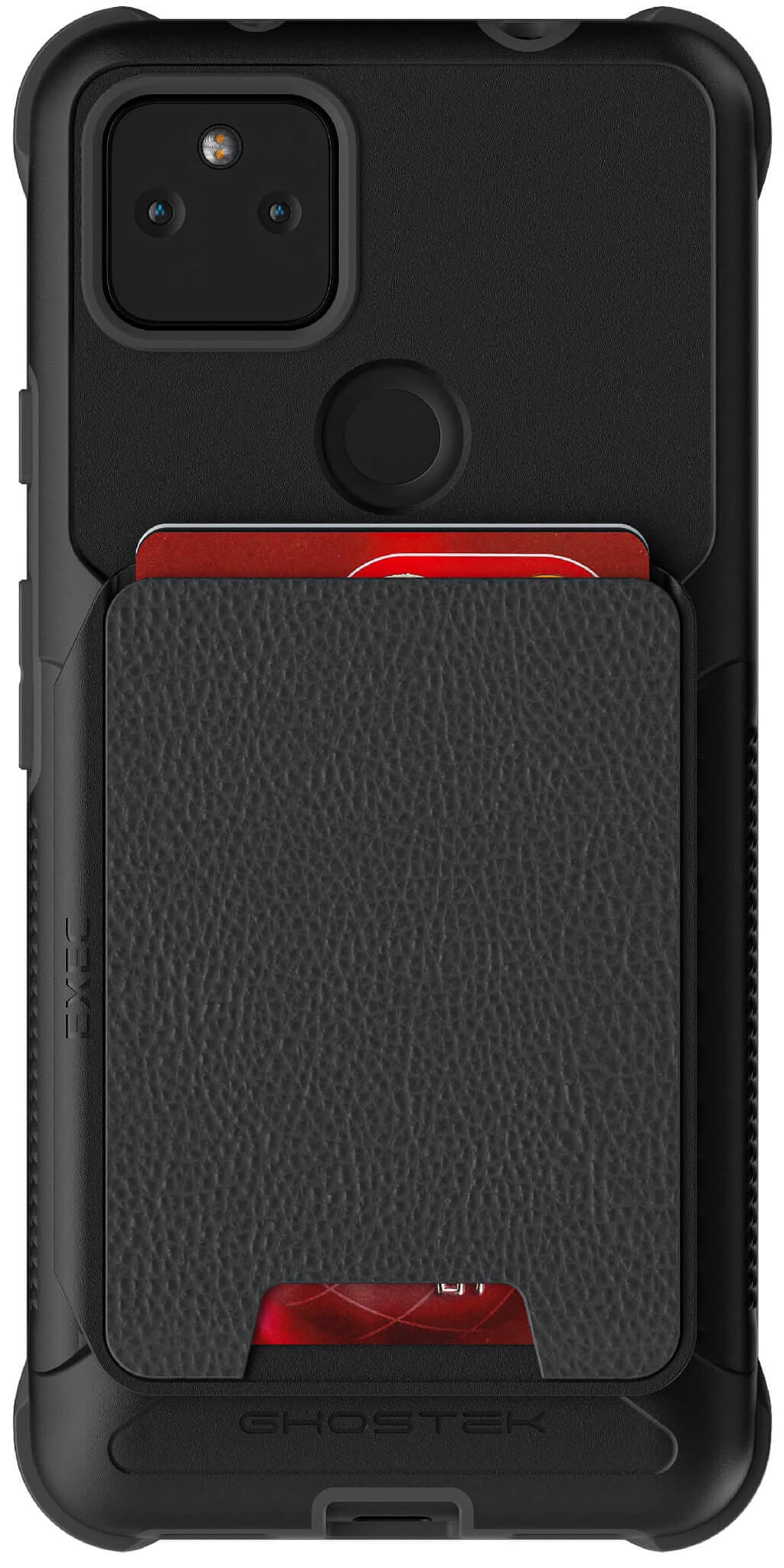 EXEC Premium Leather Wallet Case for Google Pixel 5a - Slim RFID Blocking Credit Card Holder with Kickstand (Perfect for Business Travel & Daily Use)