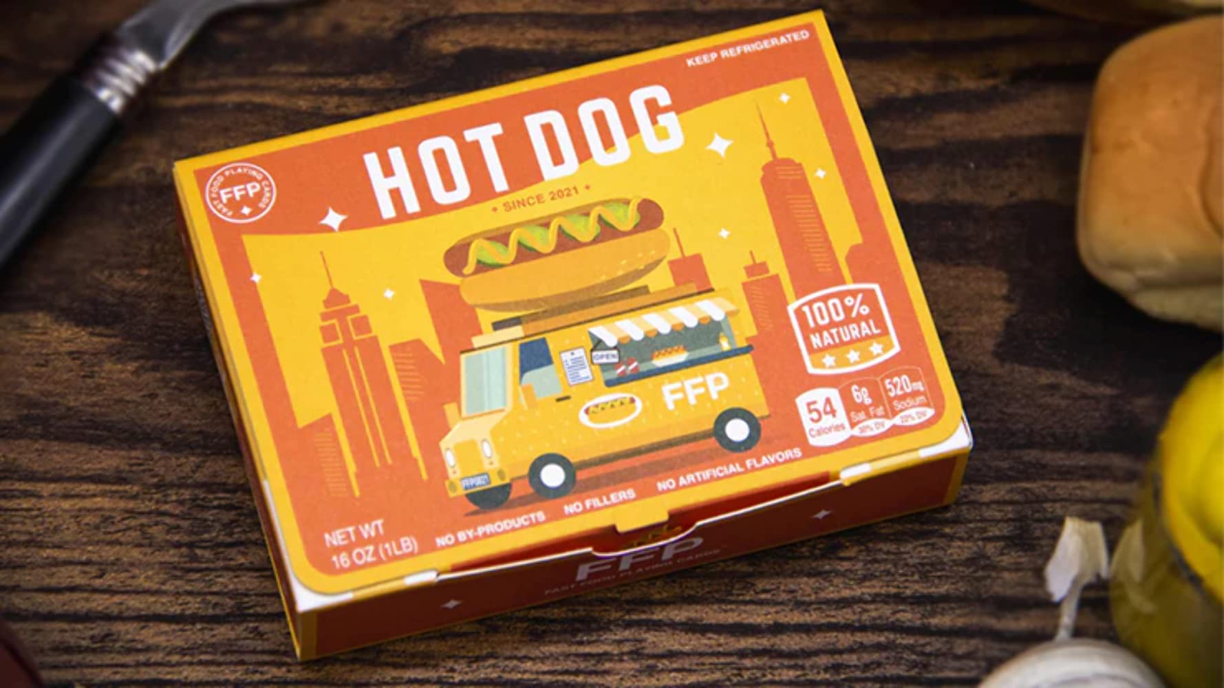 Fast Food Themed Playing Cards - Hot Dog Design Deck for Poker, Blackjack & Game Nights | Perfect for Parties, Gifts & Family Fun