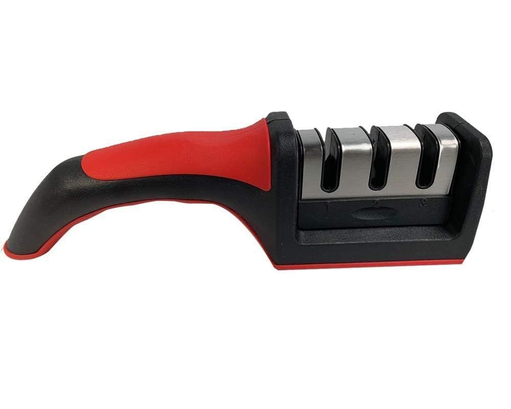Premium Vivatra Knife Sharpener - Professional Kitchen Knife Sharpening Rod for Steel Knives | Durable Ceramic & Diamond Coated Sharpener (Black) | Perfect for Home Chefs, Butchers & Outdoor Enthusiasts