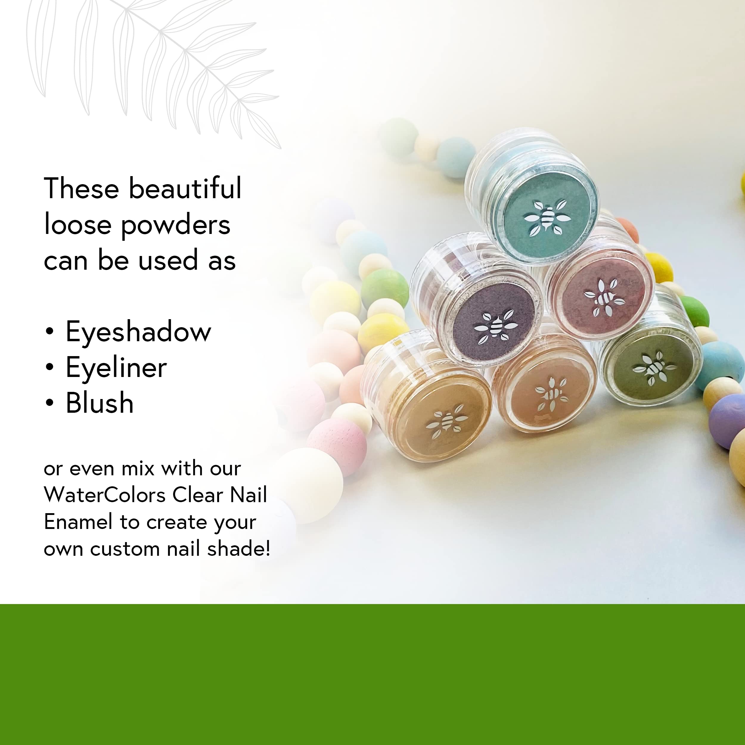 Honeybee Gardens PowderColors Clean Mineral Eye Shadow - Satin Sheets in Pale Sparkly Peach With Gold Highlights | Vegan, Cruelty-Free Makeup | Perfect for Everyday Wear & Special Occasions | 2g