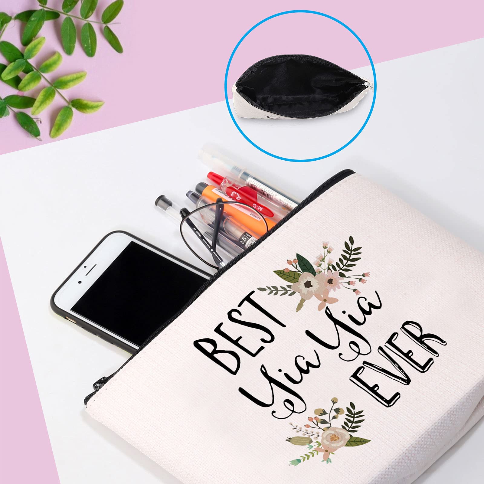 Best Yiayia Ever Gift - Premium Grandma Toiletry Travel Bag for Women | Thoughtful Present for Greek Grandmothers | Perfect for Travel, Mother's Day & Birthday Gifts