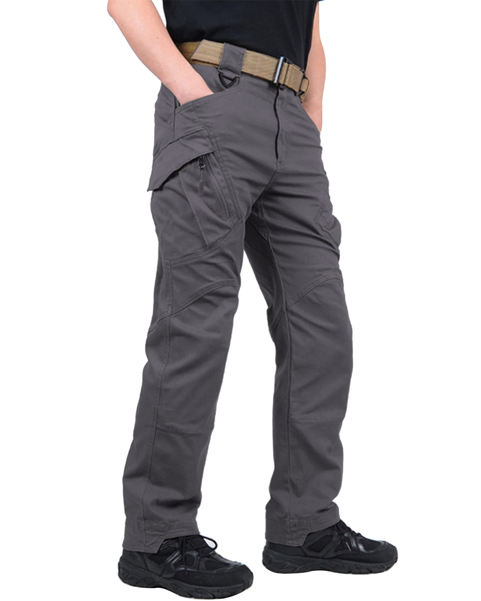 FEDTOSING Men's Tactical Cargo Pants - Lightweight Ripstop Military Combat Hiking Work Trousers with Multiple Pockets for Outdoor, Camping & Workwear