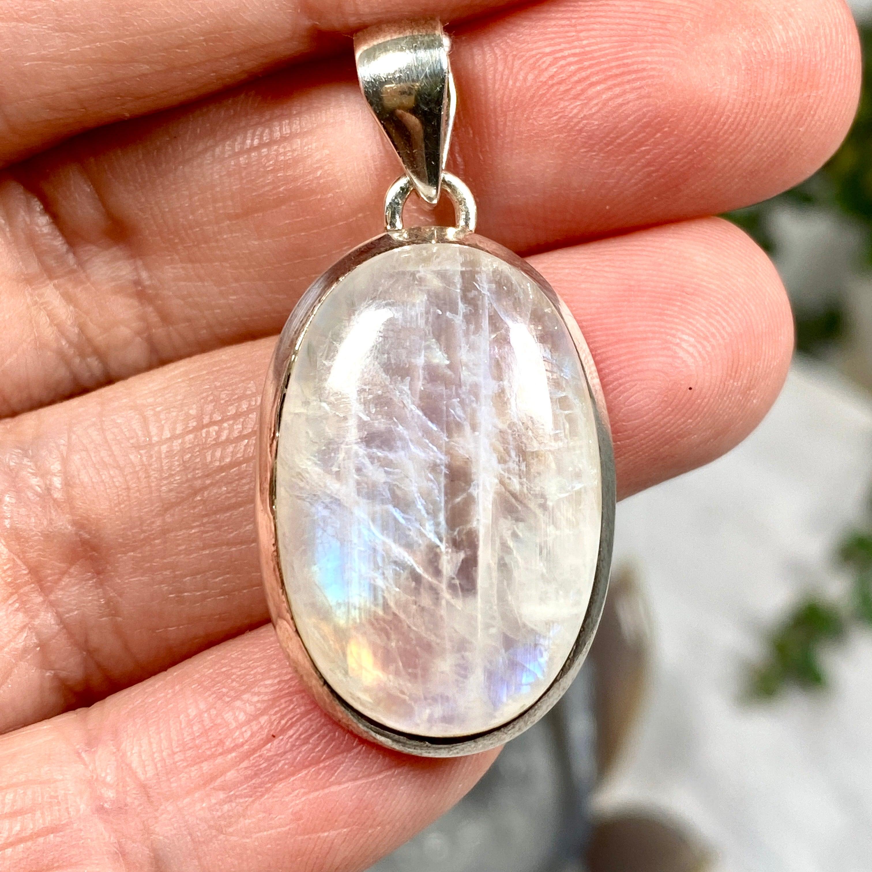 Moonstone Oval Pendant Necklace KPGJ2795 - Elegant Gemstone Jewelry for Women, Perfect for Weddings, Parties & Everyday Wear