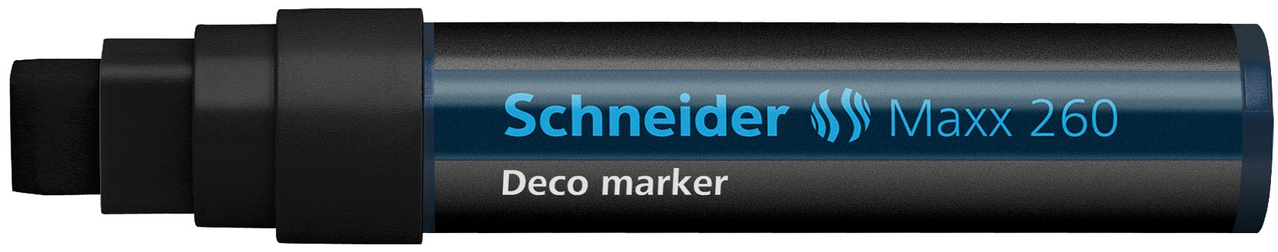 Schneider Maxx 260 Black Chalk Markers - 5 Pack for Whiteboards, Glass, Chalkboards & Signs - Non-Toxic, Vibrant & Erasable