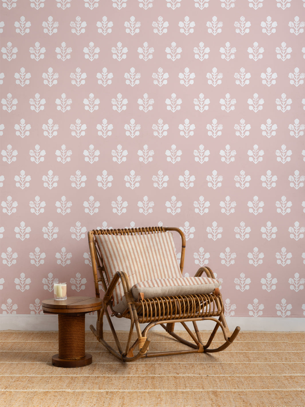 Ensley Large Floral Wallpaper by Sugar Paper - Peel and Stick Removable Wallpaper for Bedroom, Living Room, Nursery Decor