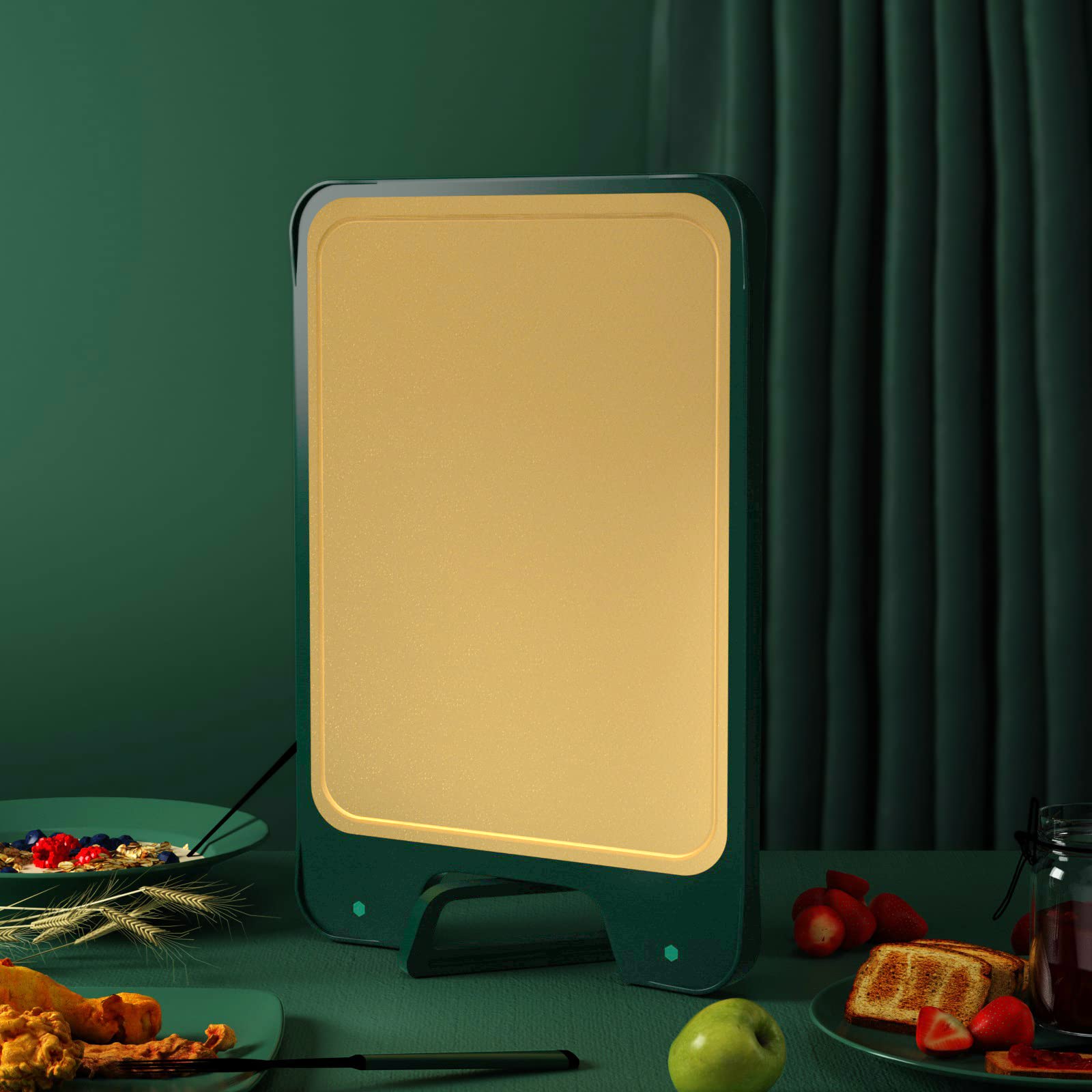 Premium Double-Sided 304 Stainless Steel Cutting Board with Stand - Large Plastic Chopping Board for Kitchen - Non-Slip Cooking Board with Deep Juice Groove - Dishwasher Safe - Perfect for Meat, Vegetables & Meal Prep