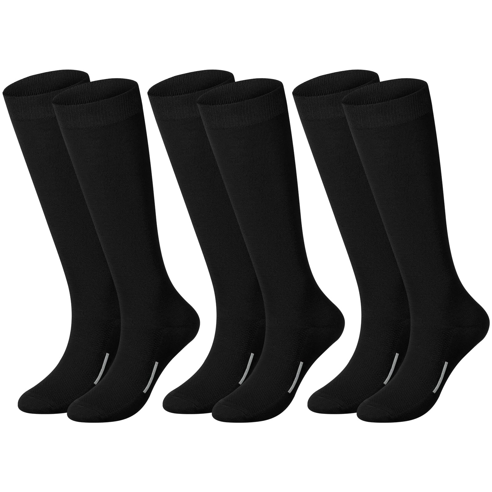 Haysandy 3 Pairs Baseball Socks - Bulk Youth High Tube Socks for Soccer, Softball & Football - Unisex Sports Socks for Boys & Girls - Perfect for Team Sports, Training & Casual Wear