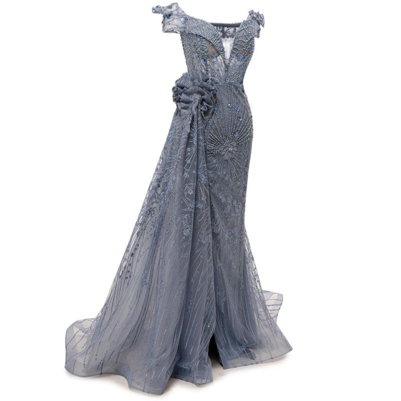 Elegant Mermaid Off Shoulder Maxi Long Prom Dresses for Women - Formal Evening Gown for Party, Wedding & Special Occasions | Style 13521