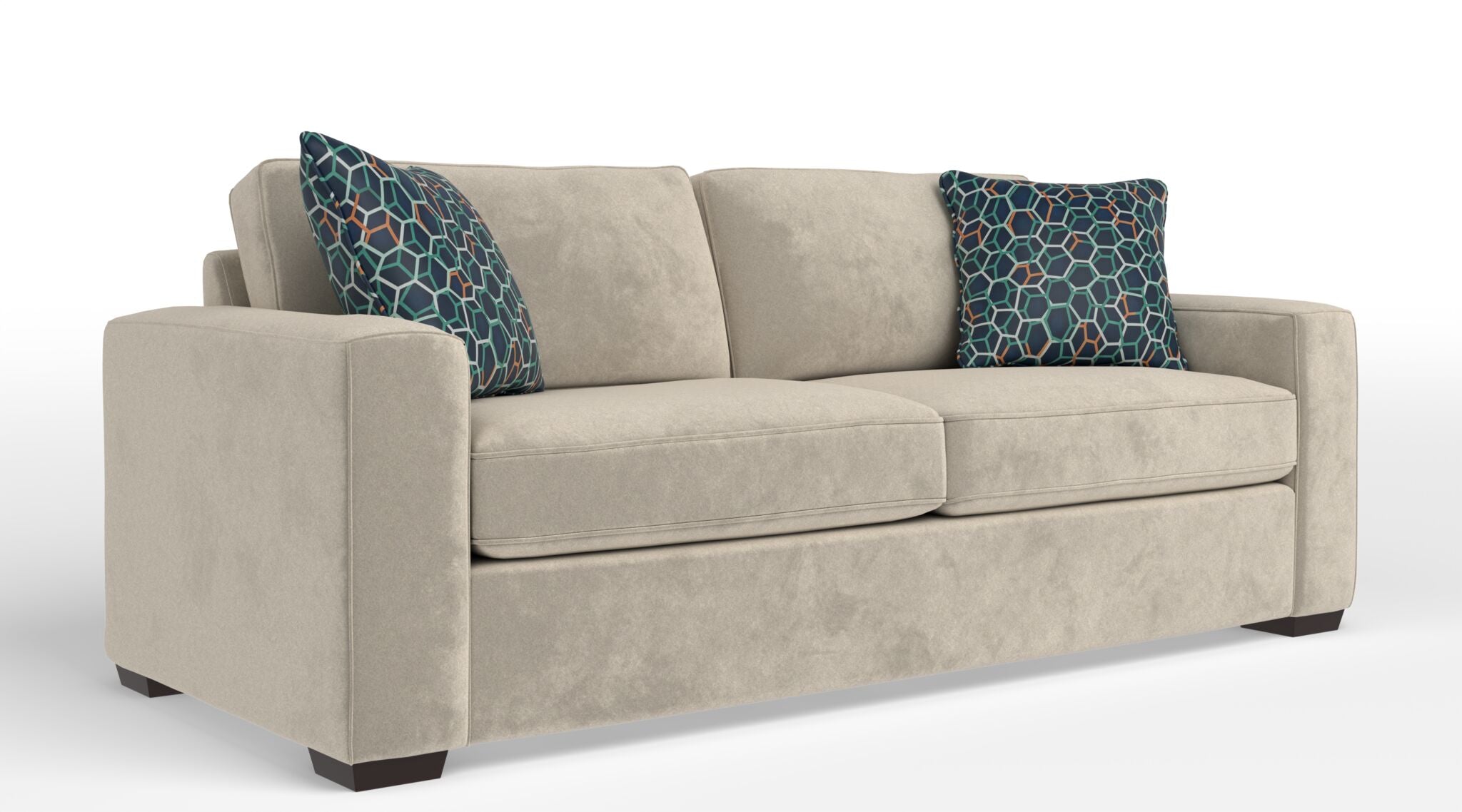 Celeste Queen Sofa Bed with Innerspring Mattress in Arlo Beige - Convertible Sleeper Sofa for Small Spaces, Guest Room & Apartment Living