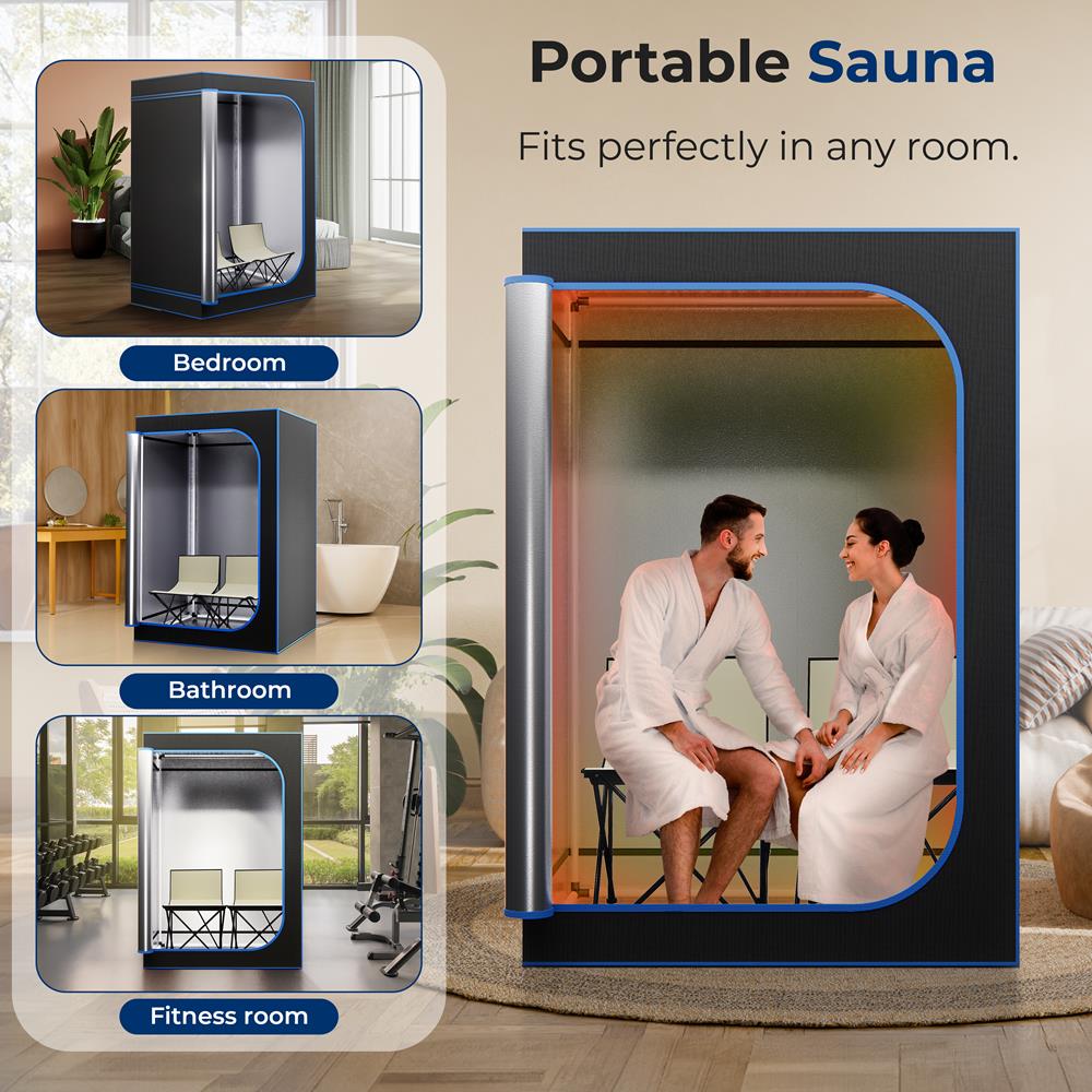 Portable Steam Sauna Tent for Home Use - Compact & Lightweight Personal Sauna for Relaxation, Detox & Weight Loss - Perfect for Spa, Yoga & Post-Workout Recovery