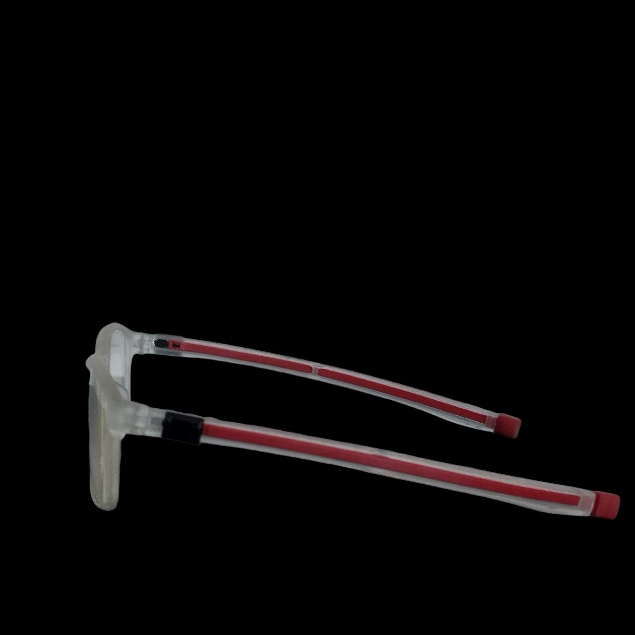 Stylish White & Red Flexible Neck Hanging Glasses with Magnetic Temple - Reading, Driving & Outdoor Activities Eyewear Accessory