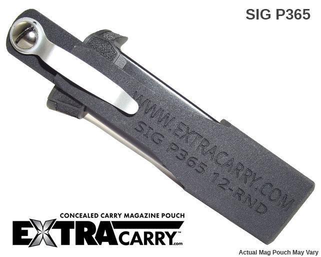 Sig Sauer P365 9mm 12 Round Magazine Pouch - Tactical Concealed Carry Holster for Everyday Self Defense & Range Training