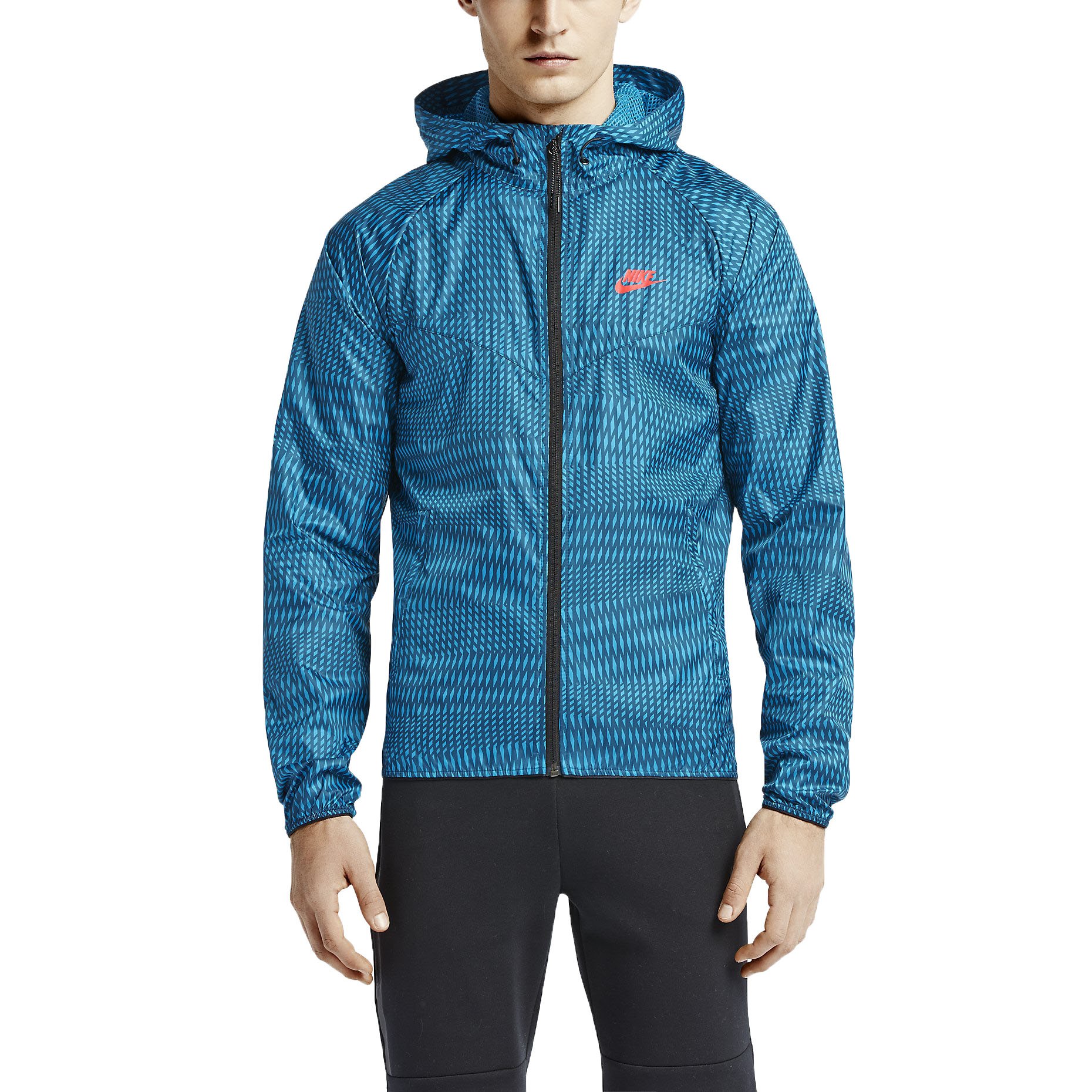 Nike Fly Windrunner Running Jacket - Lightweight Hooded Windbreaker for Men & Women, Infrared Blue (Style 644127-413) | Perfect for Jogging, Hiking & Outdoor Sports