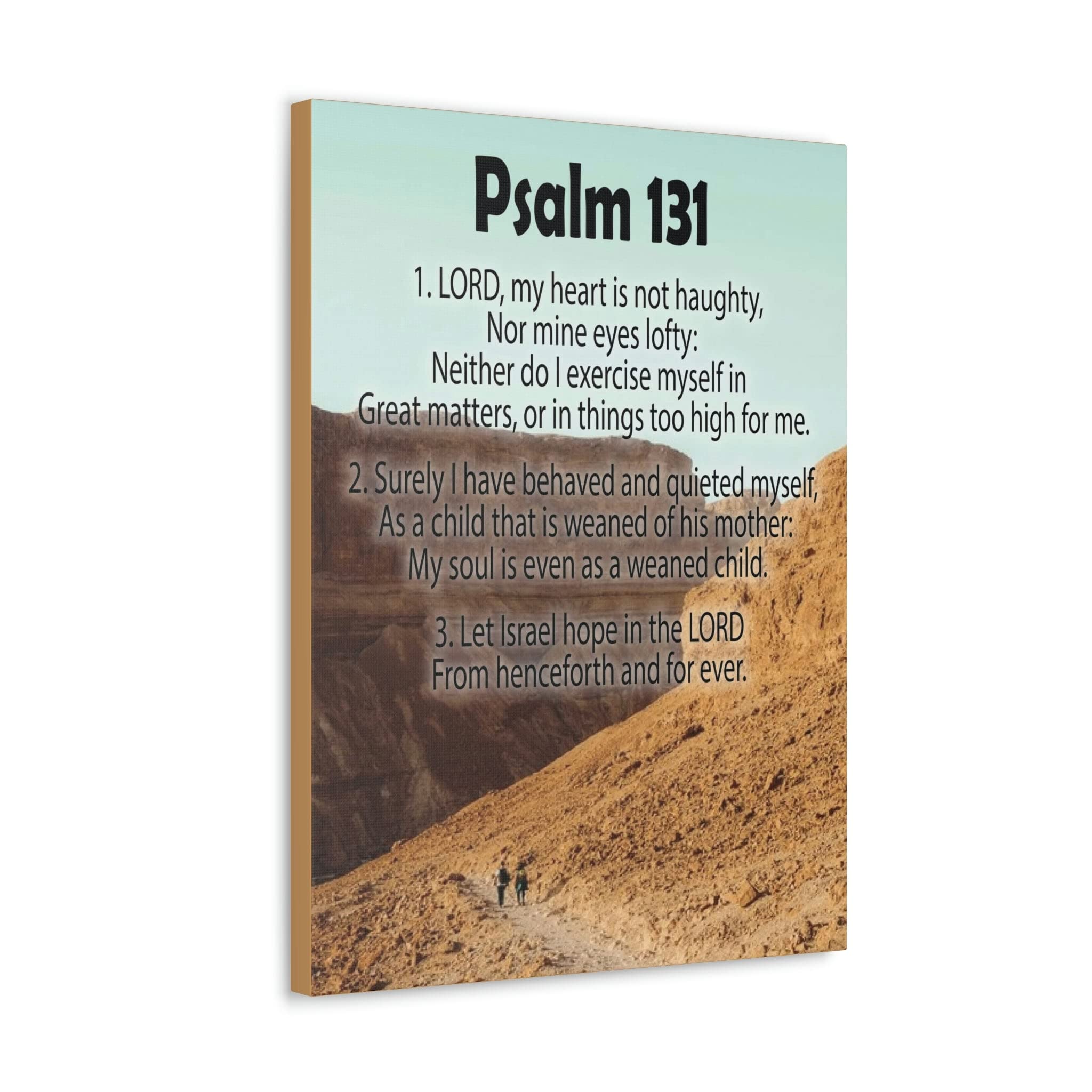 Bible Art Psalm 131 Heart Not Haughty Christian Wall Decor - Inspirational Scripture Canvas Print for Home, Church & Office - Perfect Gift for Religious Holidays & Spiritual Encouragement