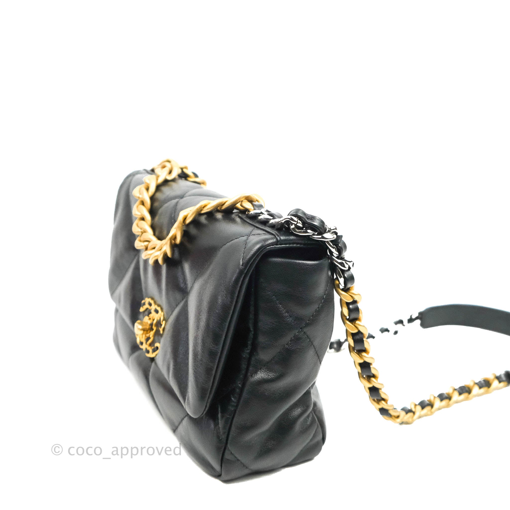Chanel 19 Small Handbag in Black Goatskin Leather with Mixed Hardware - Luxury Crossbody Bag for Women, Perfect for Date Night & Evening Events