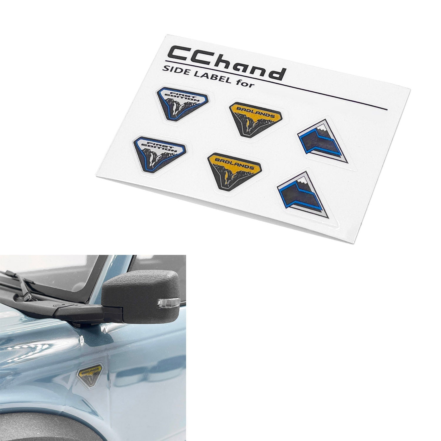 High-Quality 1/10 Scale CCH Logo Decal Plastic Parts for RC Crawler & Racing Cars - DIY Upgrade Kit | Perfect for Off-Road Vehicle Models, RC Hobbyists, and Competitive Racing Enthusiasts