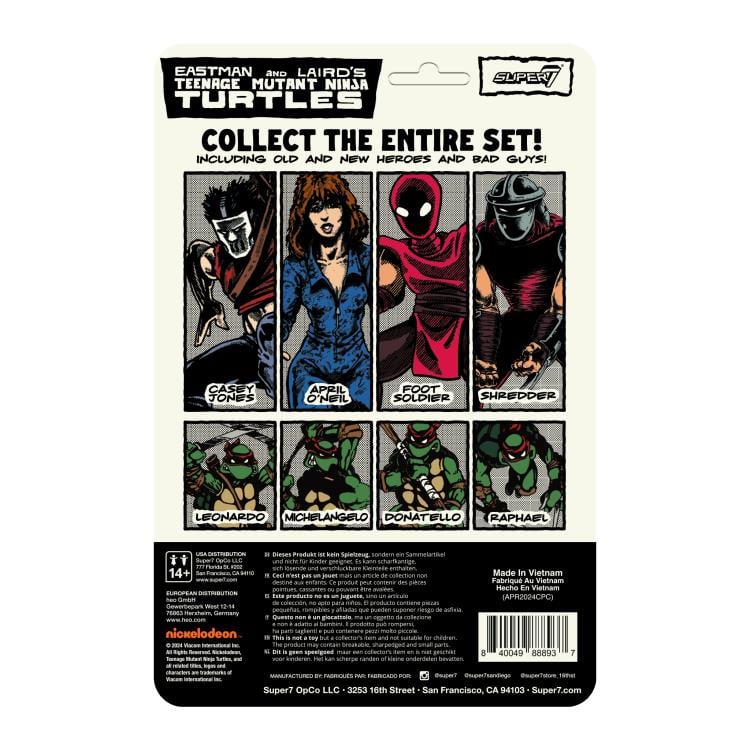 ReAction April O'Neil (Comic Color) Action Figure - TMNT Collectible Toy for Fans & Display - Perfect for Comic Book Enthusiasts & Teenage Mutant Ninja Turtles Merch Collectors