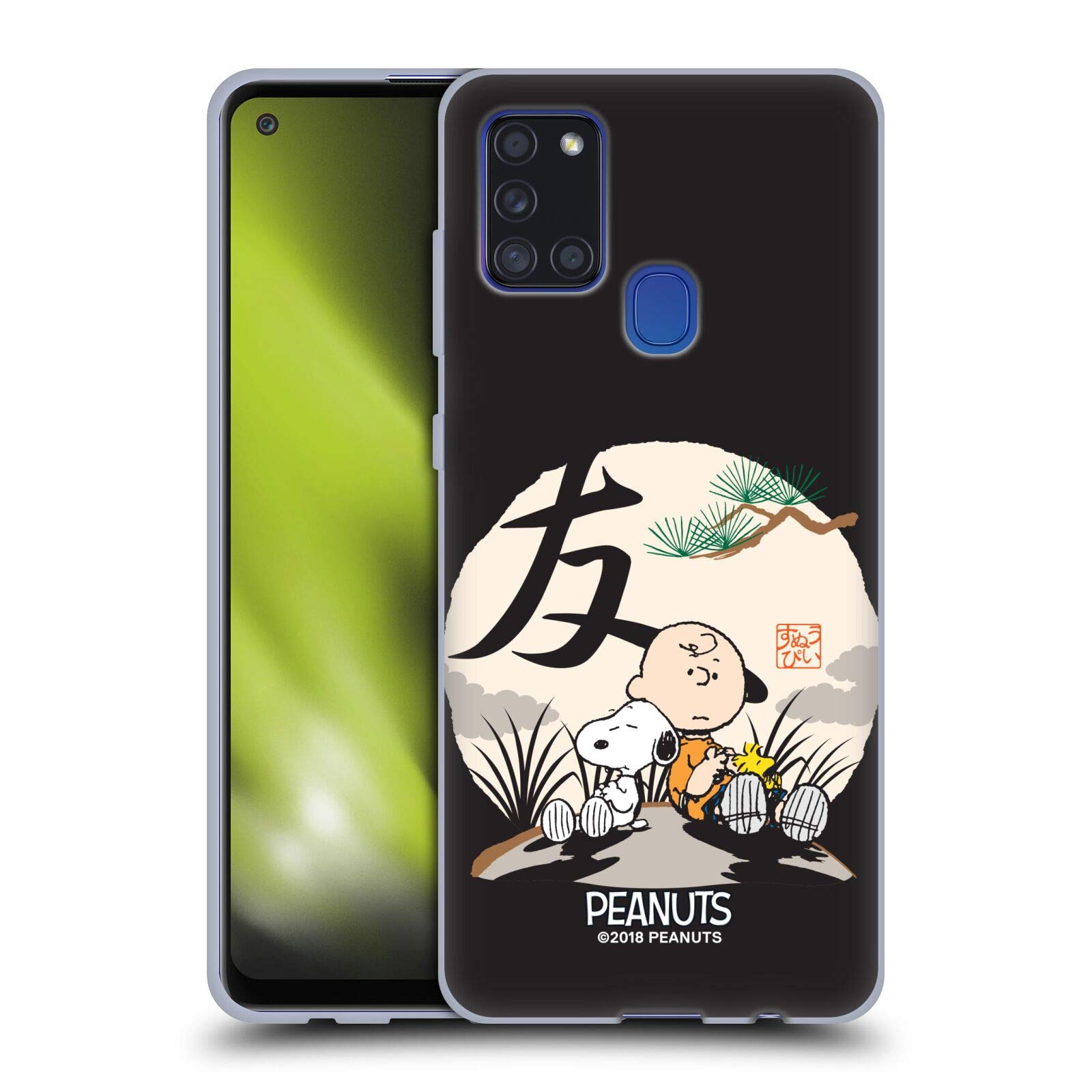 Official Peanuts Charlie Brown Oriental Snoopy Soft Gel Case for Samsung Galaxy A21s (2020) - Durable Protection & Stylish Design for Everyday Use