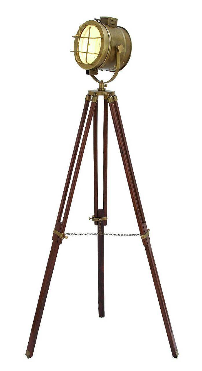 Vintage Thor Retro Theater Spotlight - Antique Tripod Floor Lamp for Home Decor, Rustic Vintage Lighting Gift for Movie Nights & Themed Parties