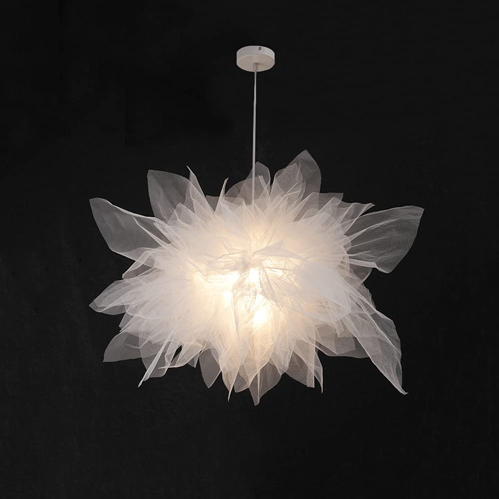 Modern LED Pendant Light Fixture - Adjustable Height Creative Mesh Design Chandelier for Clothing Store, Bedroom & Cloakroom | Energy-Efficient Decorative Lighting for Retail & Home Decor