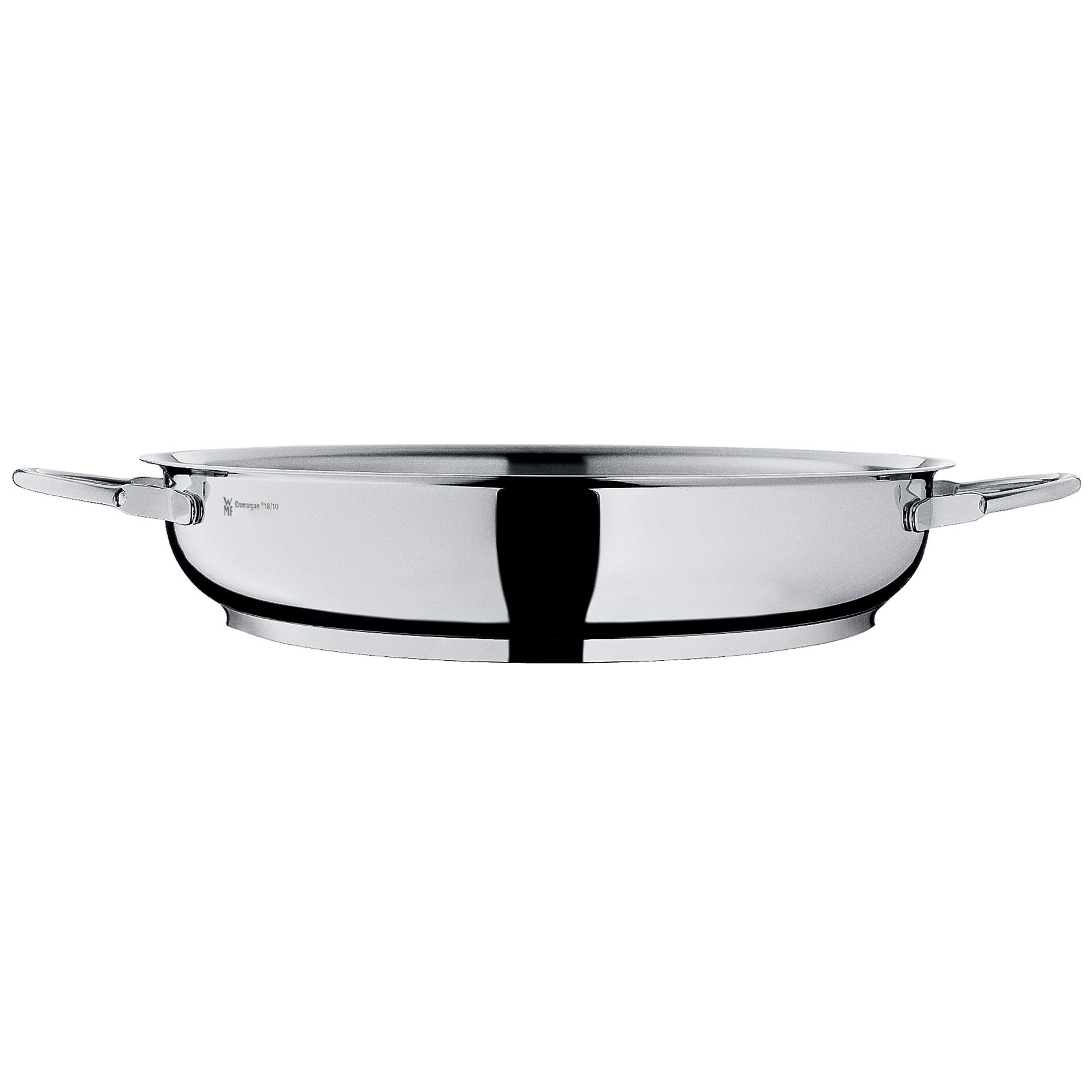 WMF 24cm Uncoated Stainless Steel Serving Pan with Pouring Rim - German-Made Profi Series, Induction Compatible & Dishwasher Safe - Perfect for Cooking, Serving & Entertaining