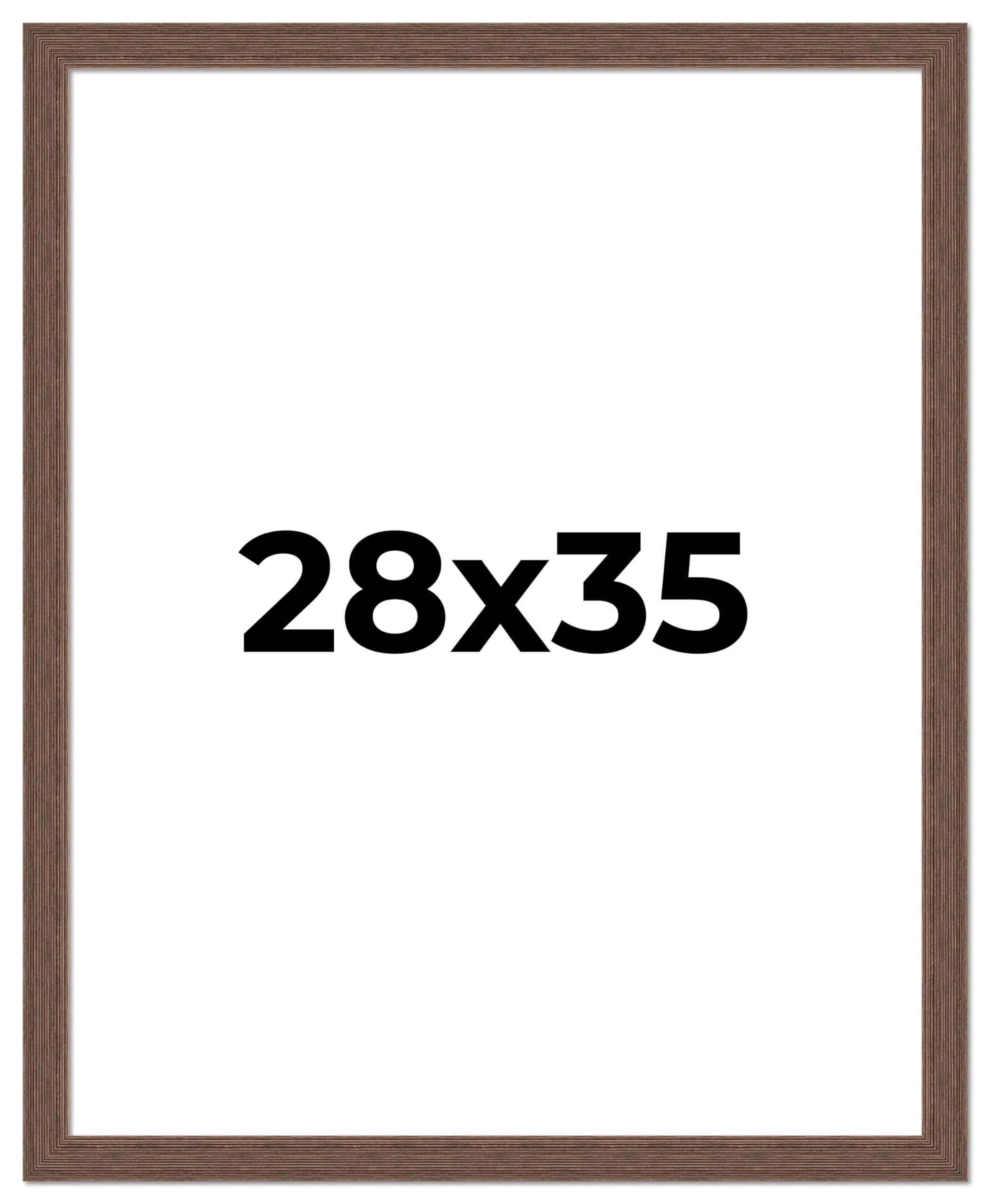 28x35 Distressed Barnwood Picture Frame - Rustic Farmhouse Photo Frame with UV Acrylic Shatter Guard & Acid-Free Backing | Perfect for Wall Decor, Wedding Photos, and Farmhouse Style Home Décor