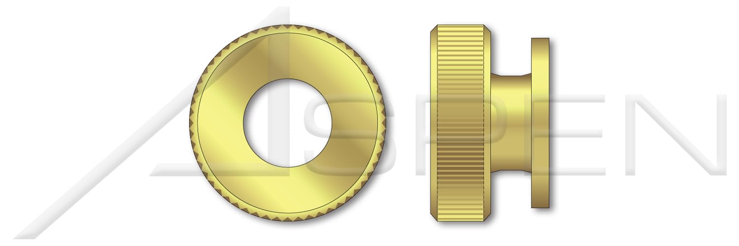 250 Pcs #10-24 Brass Thumb Nuts with Knurled Head & Shoulder - Perfect for DIY Projects, Machinery Assembly, and Electrical Equipment Fastening