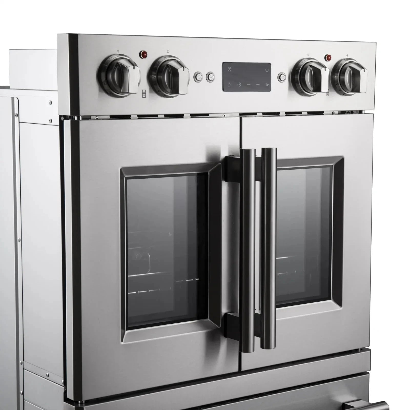 Forno Gallico 30 Inch Electric French Door Double Oven with Convection - Stainless Steel FBOEL1388 for Baking, Roasting & Entertaining