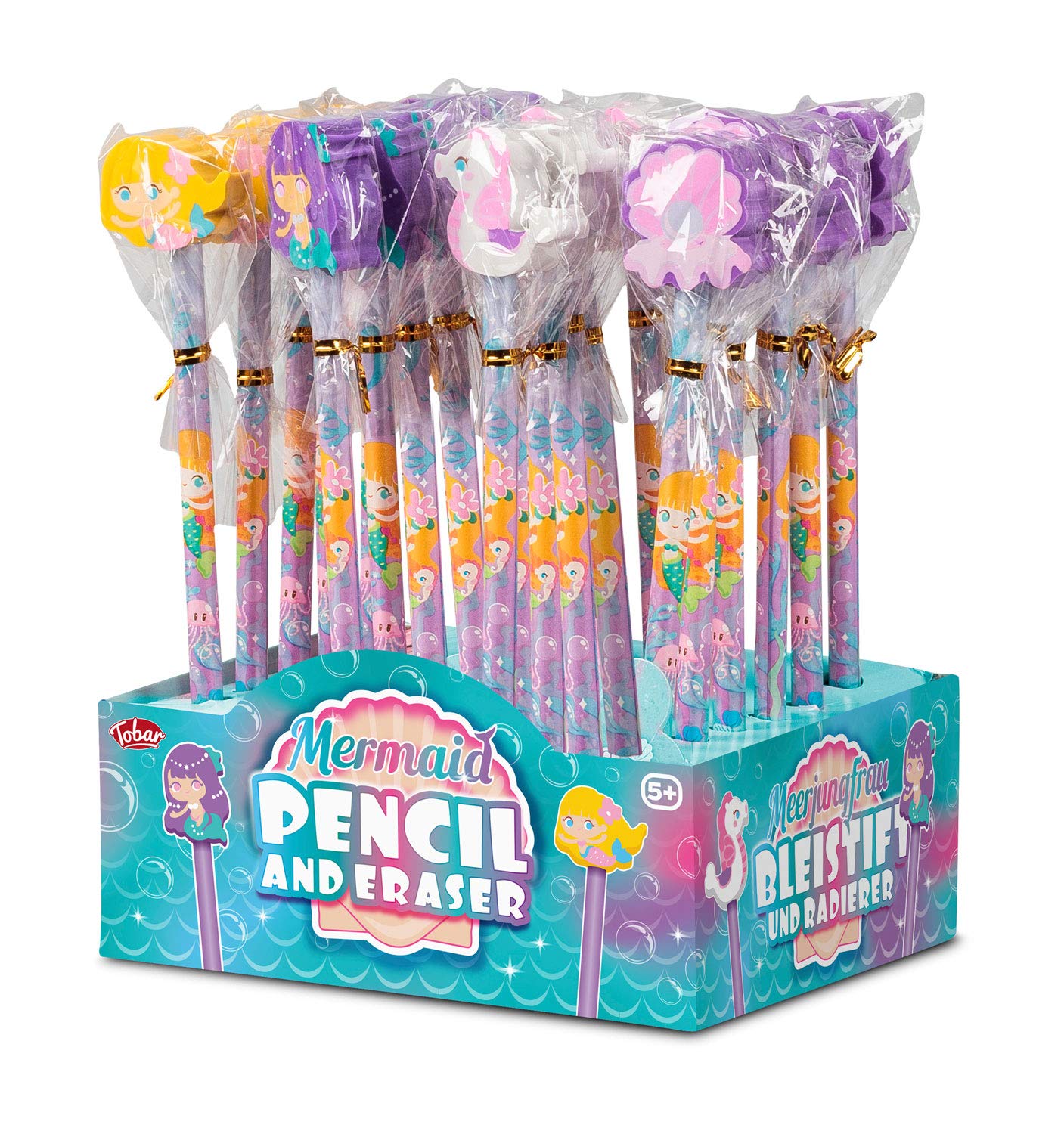Colorful Mermaid Pencil with Eraser - Perfect for School & Art