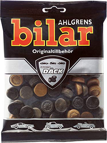 Ahlgrens Bilar Licorice Cars - 110g Swedish Candy for Snacking, Gifts & Movie Nights