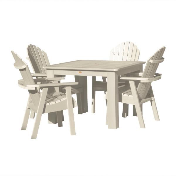 Hamilton Adirondack 5-Piece Square Outdoor Dining Set - Patio Furniture for Backyard, Garden, Deck & Poolside Dining