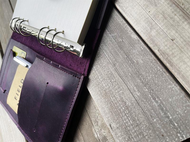 Elegant Purple Refillable Leather Journal for Women - Perfect for Writing, Sketching & Gift Giving