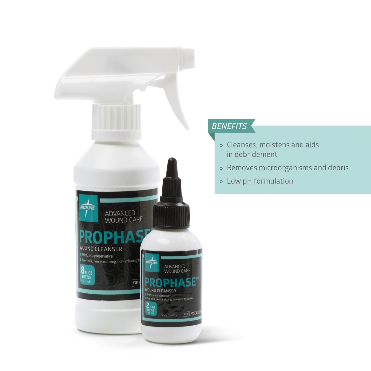 Prophase Wound Cleanser - Antiseptic Solution for First Aid, Cuts & Scrapes | Gentle Skin Cleansing for Minor Wounds & Post-Surgical Care