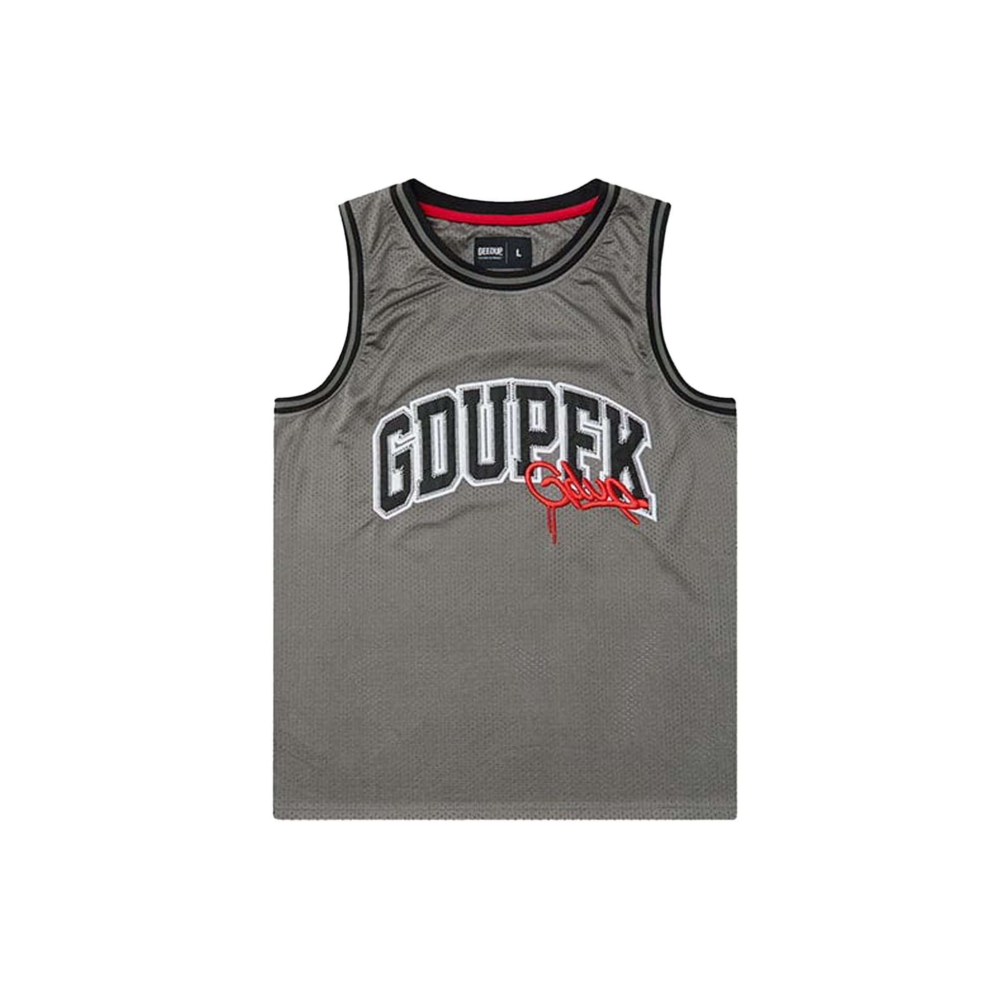 Geedup GDUPFK Basketball Jersey - Grey & Red (2025) | Men's Sports Jersey for Basketball Games, Training & Streetwear Fashion